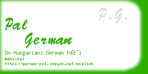 pal german business card